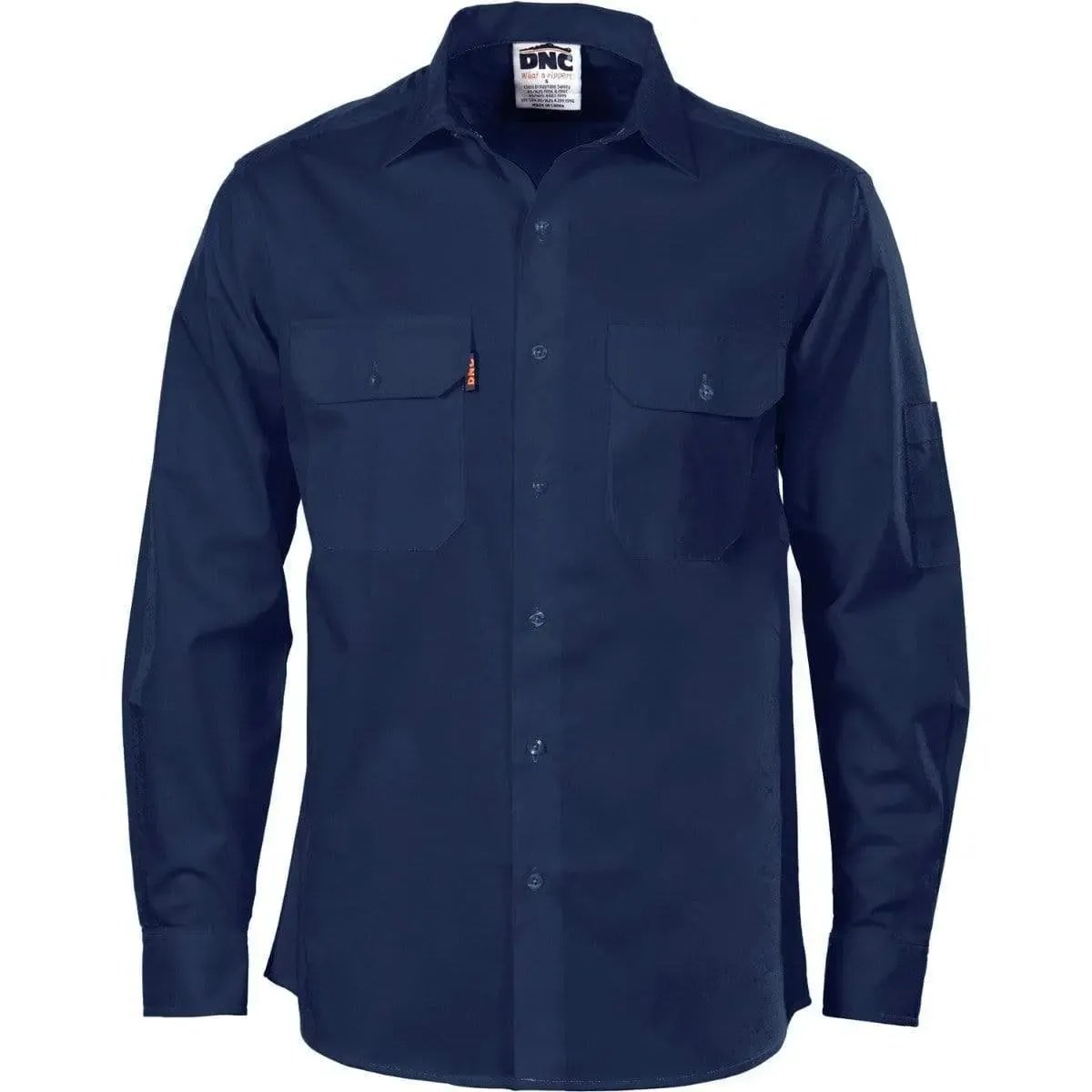 Dnc Workwear Cool-breeze Cotton Long Sleeve Work Shirt - 3208